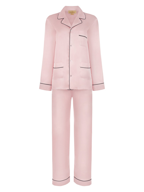Светло-розовая шелковая пижама, 1