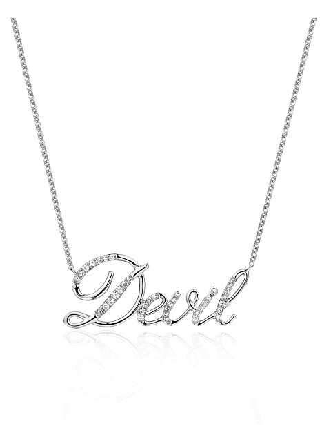 Колье с кулоном "Devil" из белого золота с бриллиантами, 1