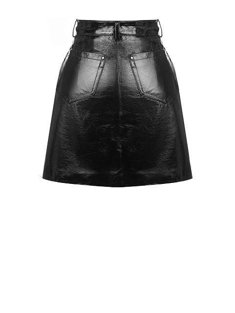 Черная юбка-мини из лаковой кожи, 2 Черная юбка-мини из лаковой кожи, 2