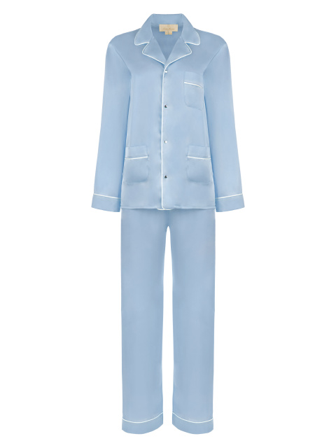 Светло-голубая шелковая пижама, 1