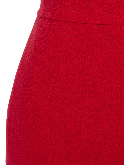 Красный костюм-двойка из жакета и юбки-мини, 12