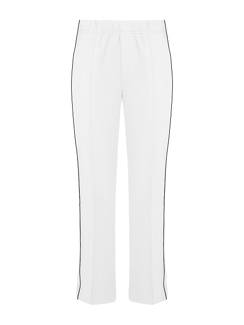 Белый костюм с укороченной толстовкой и вышивкой в виде лилий, 3