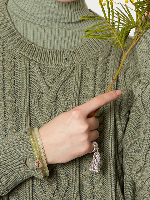 Браслет из серебра и жадеита, 2