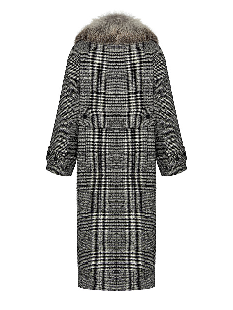 Пальто из шерсти с меховым воротником, 2