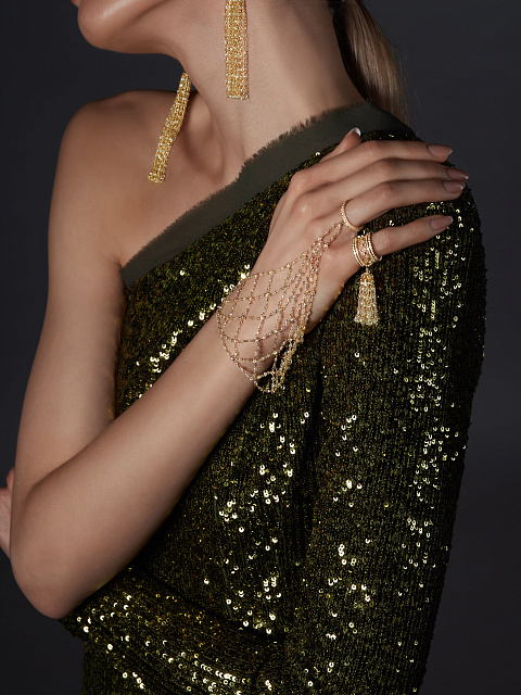 Слейв-браслет из желтого золота и бриллиантов, 3 Слейв-браслет из желтого золота и бриллиантов, 3