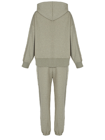 Трикотажный костюм цвета хаки с вышивкой в виде крестов, 2