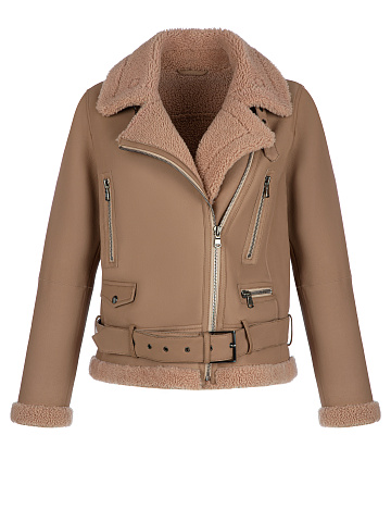 Коричневая дубленка из овчины, 1