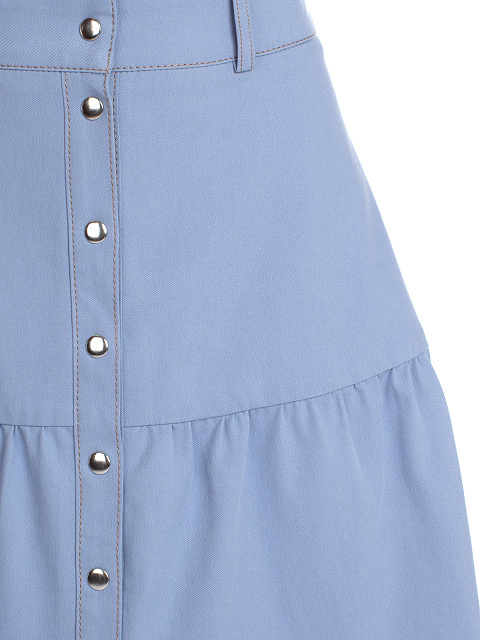 Голубой костюм из джинсовой ткани, 4