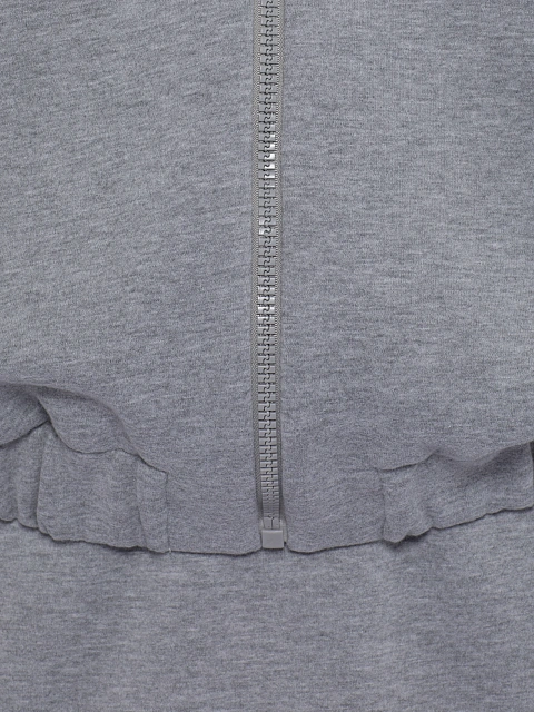 Серый костюм из футера с юбкой-мини, 6