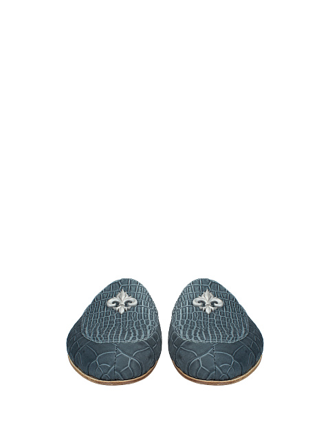 Голубые мюли из крокодиловой кожи, 2 Голубые мюли из крокодиловой кожи, 2
