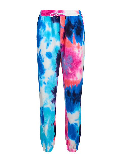 Розово-синий флисовый костюм Tie-Dye с вышивкой, 3