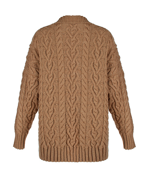 Коричневый кардиган с косами, 3 Коричневый кардиган с косами, 3
