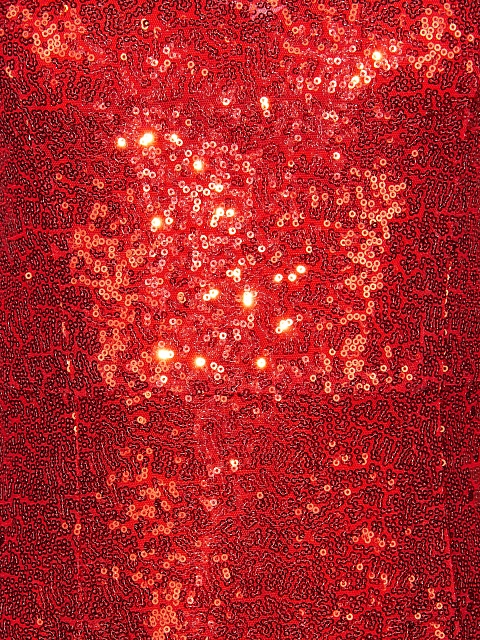 Красное платье-миди в пайетках, 3