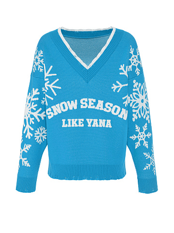 Синий пуловер Snow Season, 1