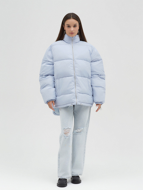 Голубой объемный пуховик, 6