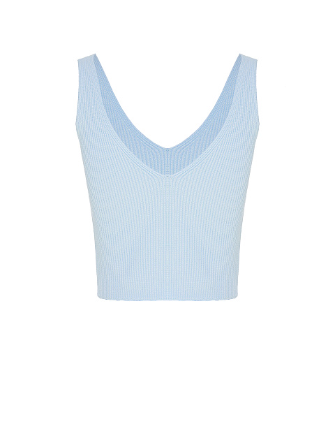 Голубой трикотажный топ-лапша, 3 Голубой трикотажный топ-лапша, 3
