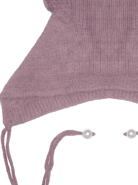 Фиолетовая шапка с ушками из ангоры, 2