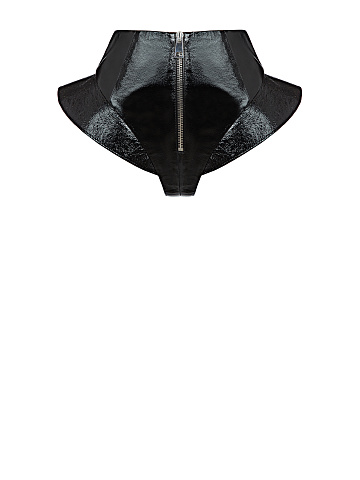 Черные шорты из лаковой кожи, 1