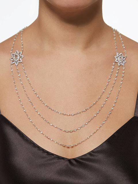 Колье из белого золота с бриллиантами огранки «бриолет» и огранки «груша», 13 Колье из белого золота с бриллиантами огранки «бриолет» и огранки «груша», 13