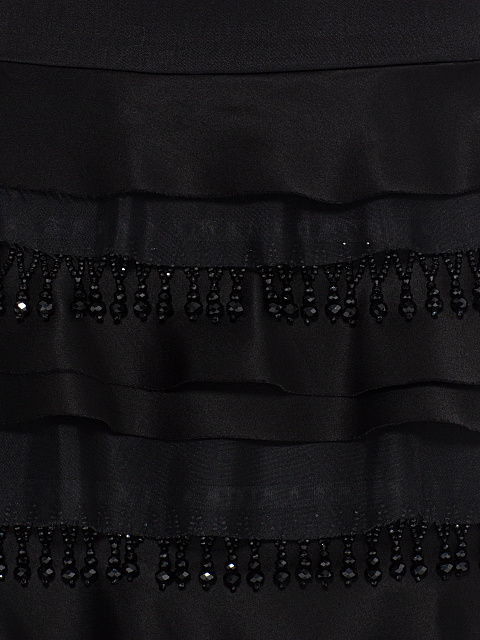 Черный костюм из жакета и юбки-миди, 5 Черный костюм из жакета и юбки-миди, 5