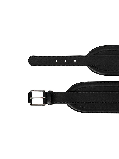 Черный широкий ремень из кожи, 2