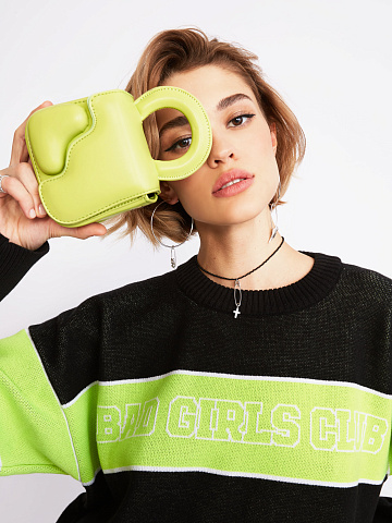 Колье из серебра и агатов с кулоном в виде булавки с крестиком с фианитами, 2