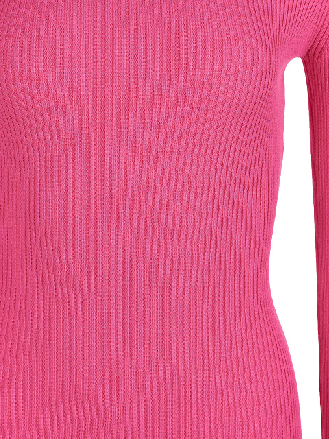 Трикотажное платье-макси цвета фуксии, 3