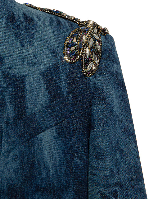 Костюм из денима с вышивкой, 4