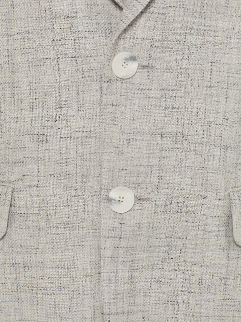 Серый меланжевый жакет из шерсти, 3