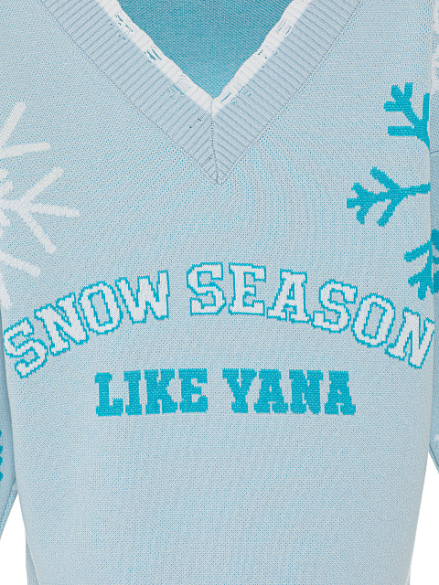 Голубой пуловер Snow Season, 3