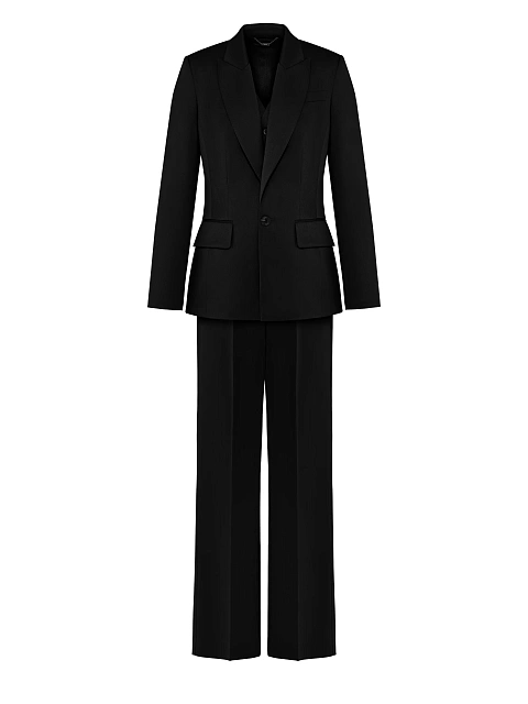 Черный костюм-тройка из шерсти, 3