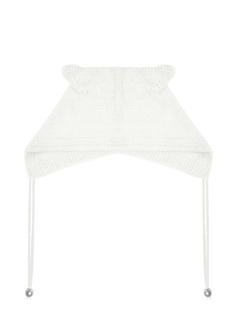 Белая шапка с ушками из ангоры, 1 Белая шапка с ушками из ангоры, 1