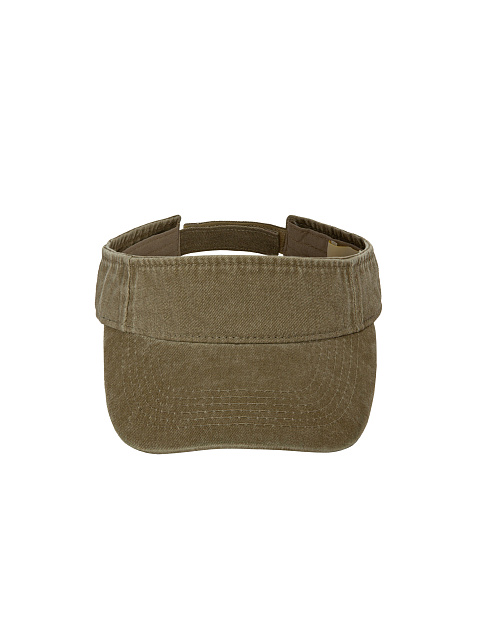 Коричневый козырек из денима с вышивкой, 2