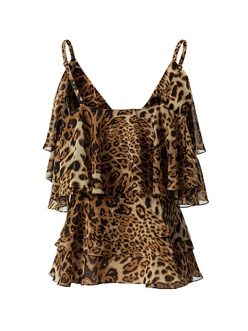 Топ из шифона с принтом, 2