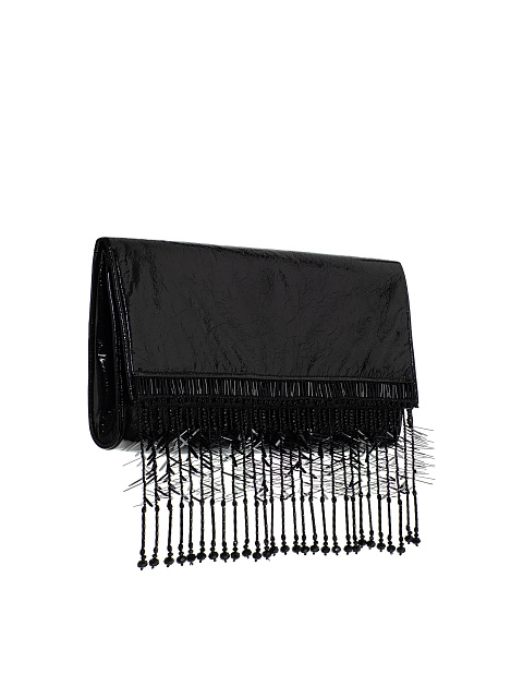 Черная сумка-клатч с бахромой, 2 Черная сумка-клатч с бахромой, 2