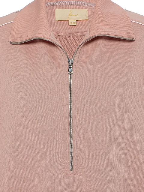 Светло-розовый костюм с укороченной толстовкой и вышивкой, 4