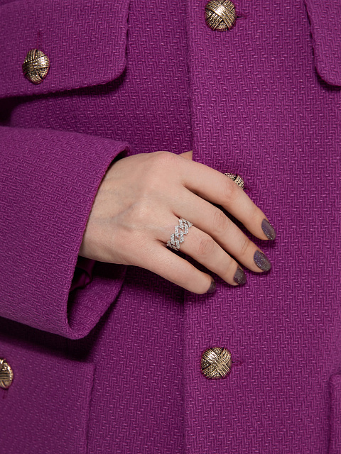 Кольцо из белого золота с бриллиантами, 6 Кольцо из белого золота с бриллиантами, 6