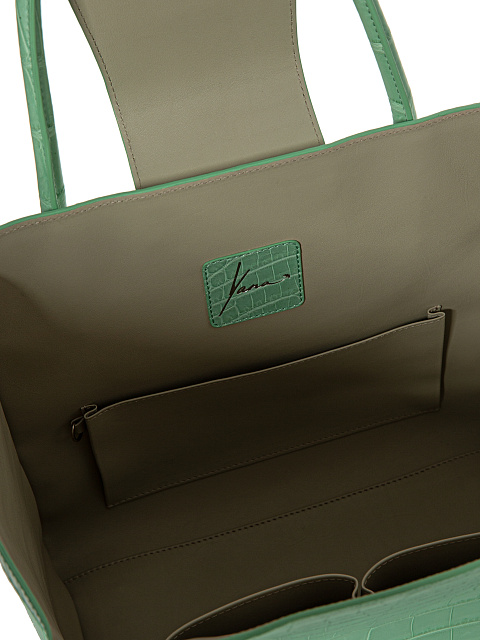 Зеленая сумка из крокодиловой кожи с полумесяцем и звездами из серебра, 6