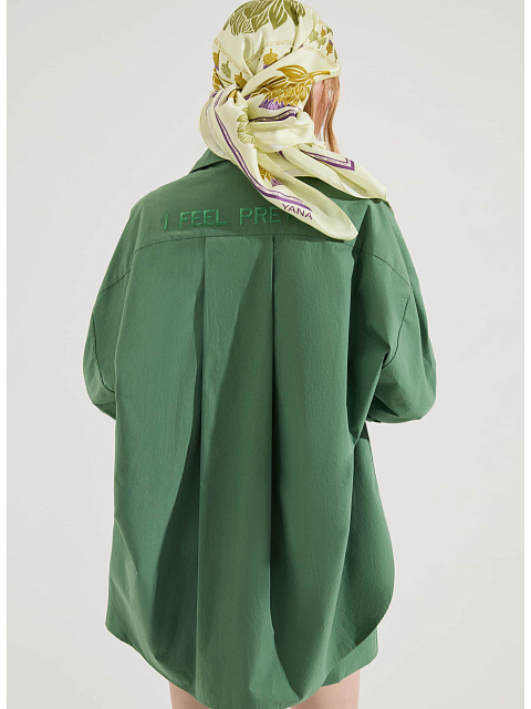 Зеленая хлопковая рубашка, 6