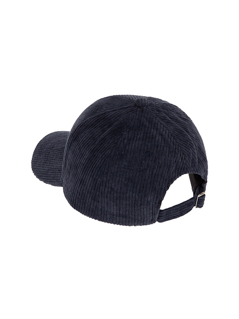 Темно-синяя кепка из вельвета с вышивкой YD, 3