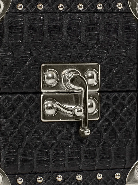 Черная сумка-куб из кожи питона, 5