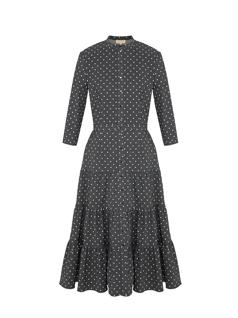 Черное платье-миди из денима, 1 Черное платье-миди из денима, 1