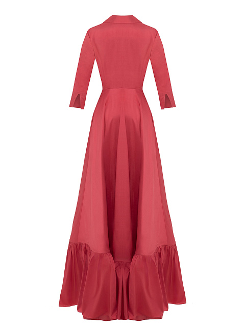 Красное платье-макси из тафты, 2