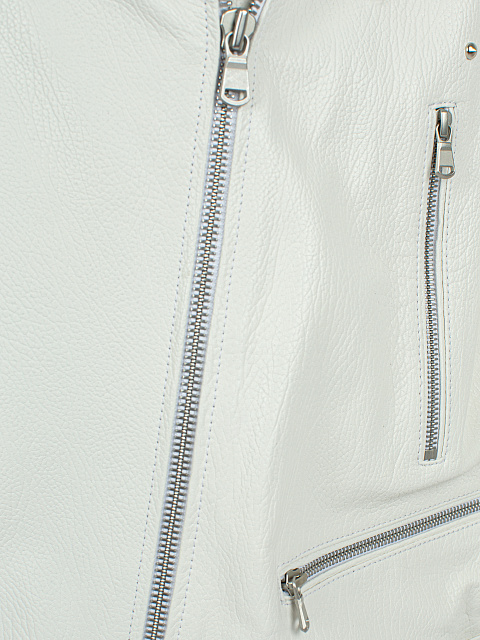 Объемная белая косуха с шипами, 3