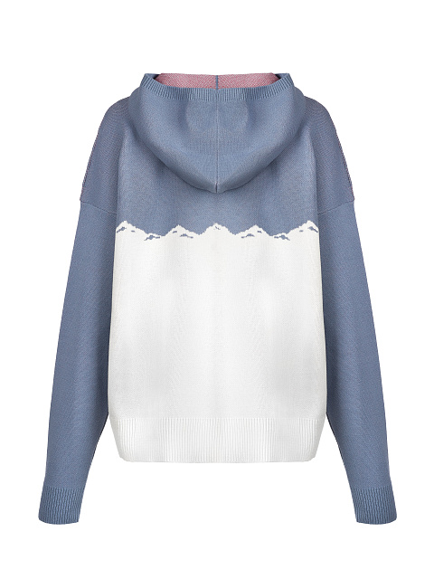 Мужской серо-белый свитер с капюшоном Santa's Favorite, 2 Мужской серо-белый свитер с капюшоном Santa's Favorite, 2