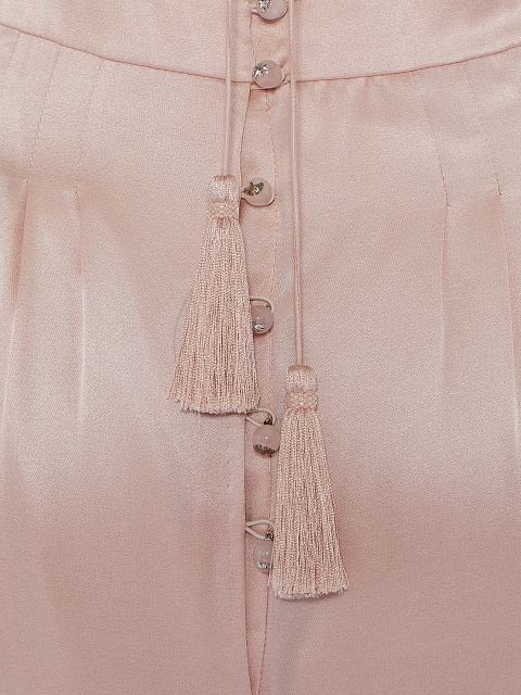 Светло-розовое платье-макси из шелка, 4