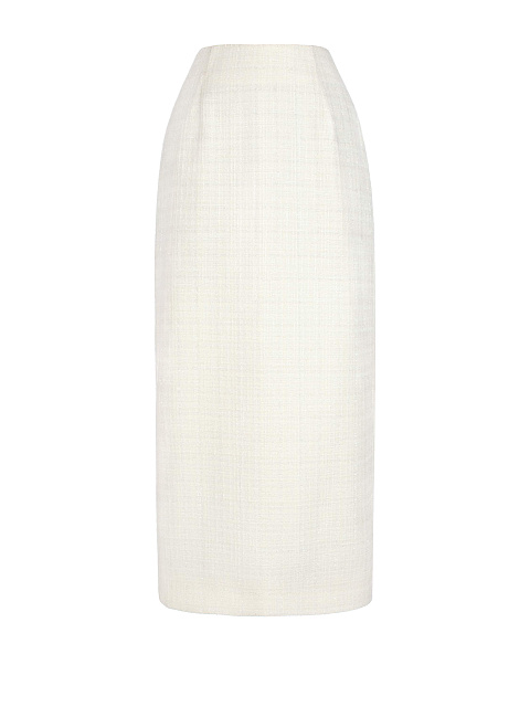 Белая юбка-миди из твида, 1