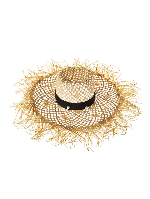 Соломенная шляпа с черной лентой и ракушками, 1 Соломенная шляпа с черной лентой и ракушками, 1