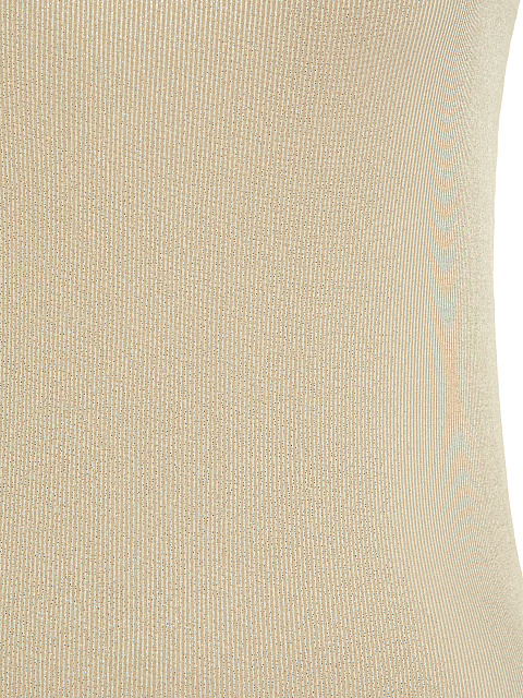 Бежевая майка с люрексом и фигурным низом, 3 Бежевая майка с люрексом и фигурным низом, 3