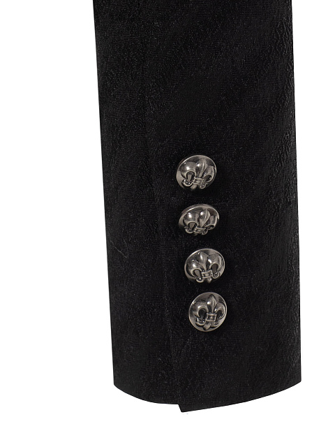 Черный укороченный жакет из жаккарда, 4